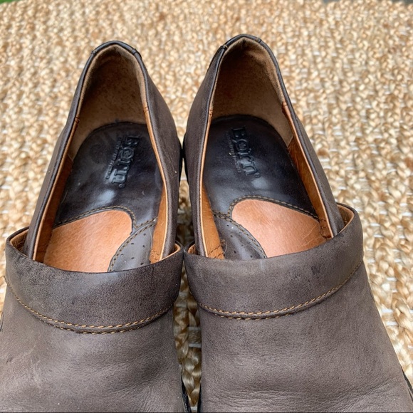 Born Leather Brown Toby II Clogs Size 6.5 - Picture 4 of 7